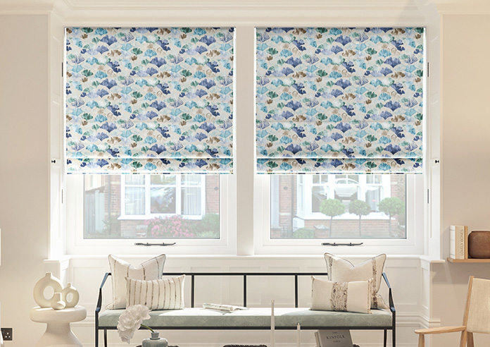 Palm Beach Faux Silk, Cool Water - Roman Blind - Image 3